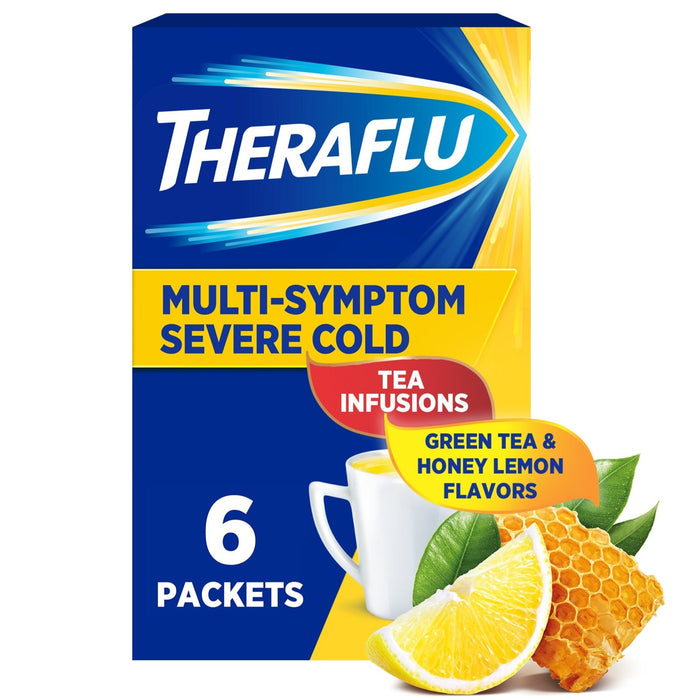 Theraflu Multi-Symptom Severe Cold Relief Powder - Green Tea & Honey Lemon