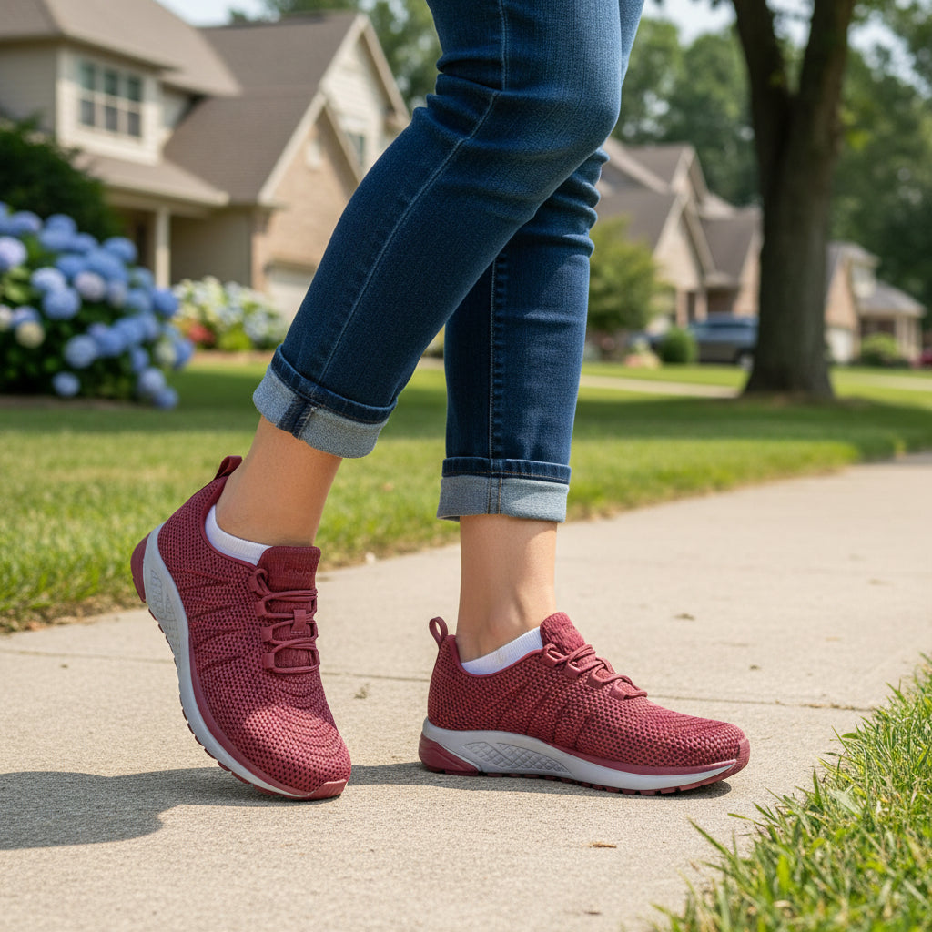 Propet Footwear Port Tour Knit Women's Double Depth Mesh Sneaker Diabetic and Orthotic Friendly