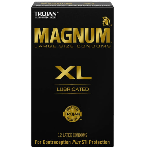 Trojan Magnum XL Large Size Lubricated Condoms - 12 Ct