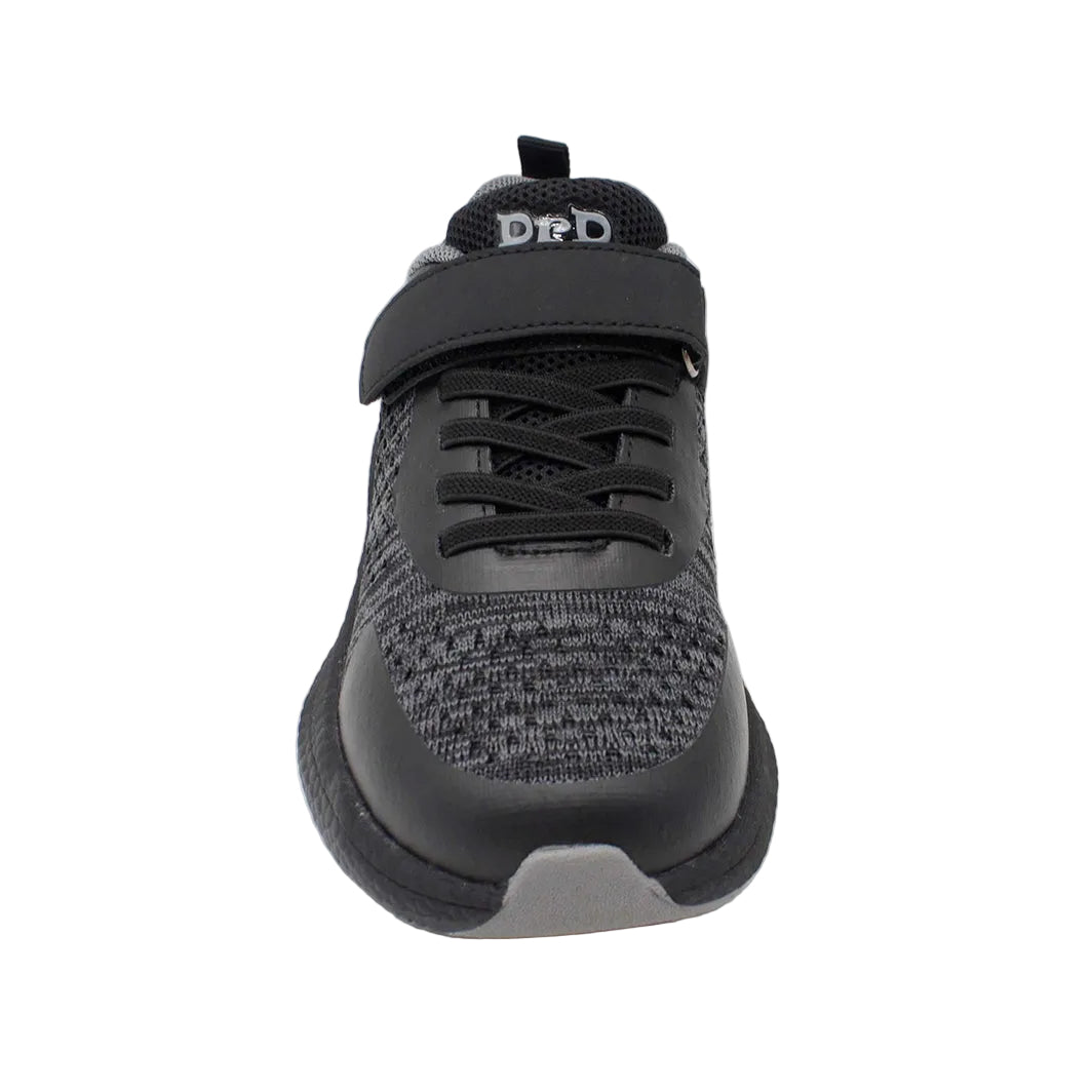 DrD Kids Footwear Turbo Black/Grey Sneaker Ankle-Foot Orthosis and Orthopedic Friendly