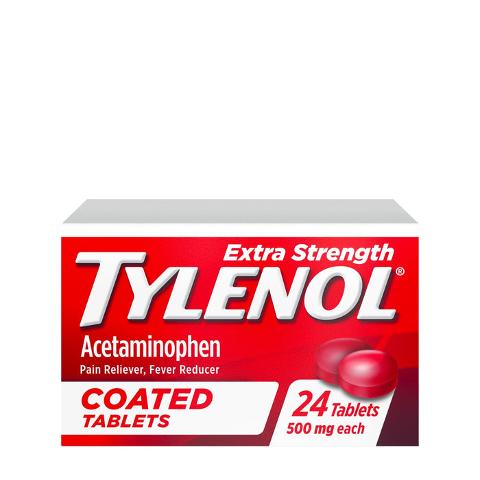 Tylenol Extra Strength Pain Relief Acetaminophen Tablets - 24 Count - Shop Home Med