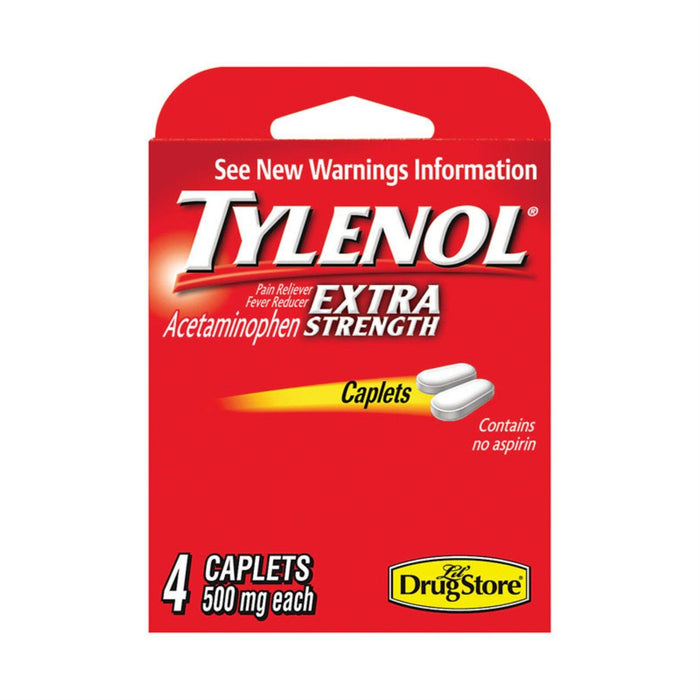 Tylenol Extra Strength Acetaminophen Caplets - 6 Cases X 4 Count - Shop Home Med