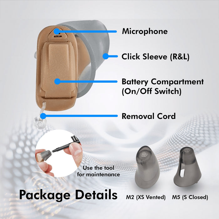 Mimitakara Cloud CIC myHearing C1 Hearing Aid