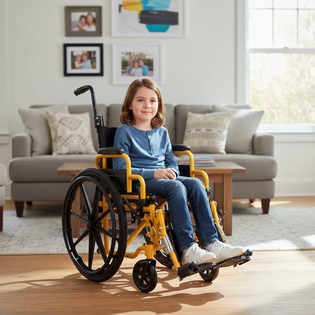 Smilez Pediatric Wheelchair Fun Lightweight Kids Wheelchair with