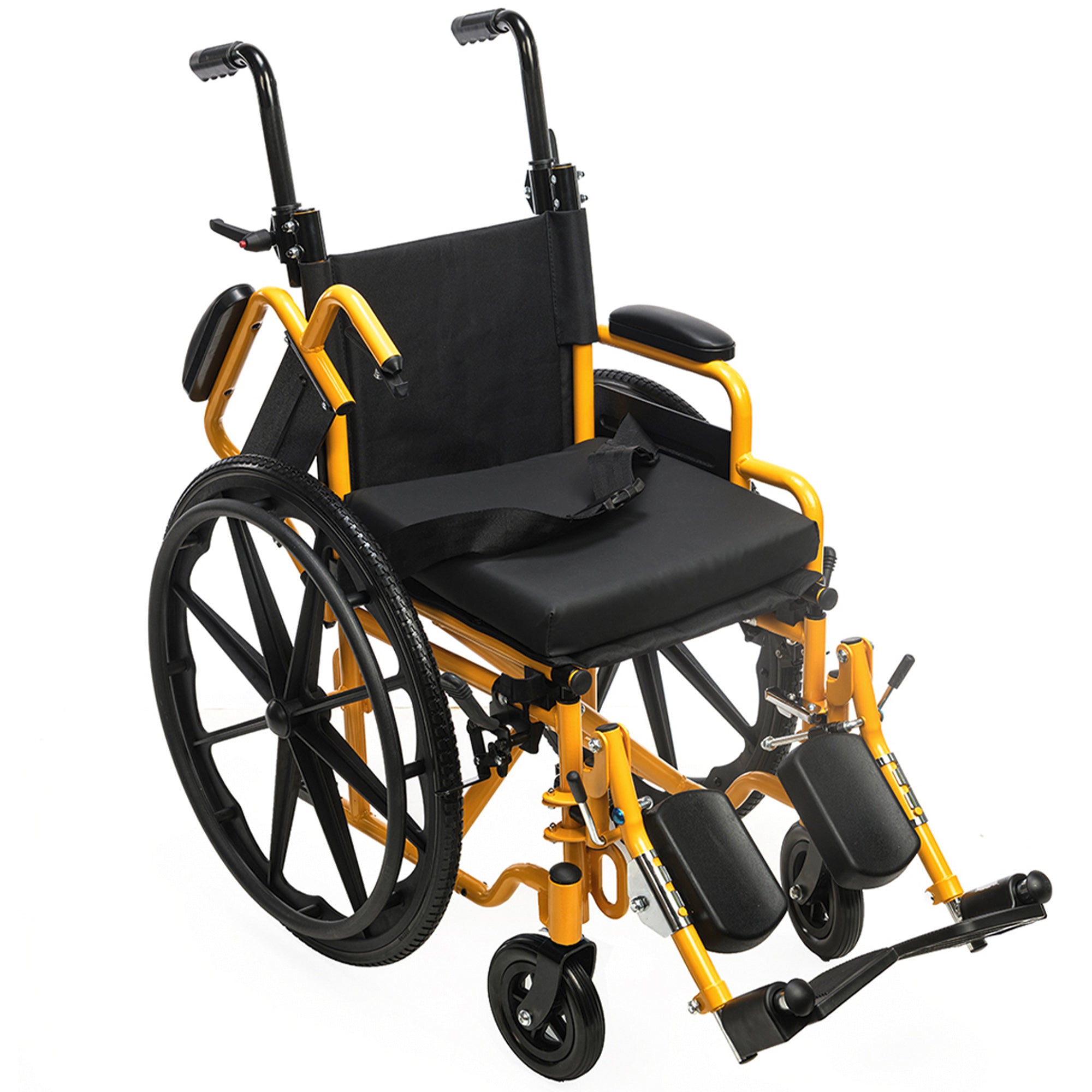 Yellow One Arm Up Yellow Pediatric Manual Wheelchairs By SMILEZ