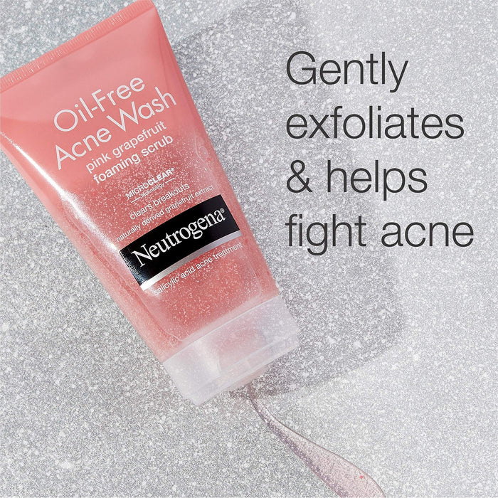 Neutrogena Oil-Free Acne Wash Pink Grapefruit Foaming Scrub - 2 fl oz - Shop Home Med