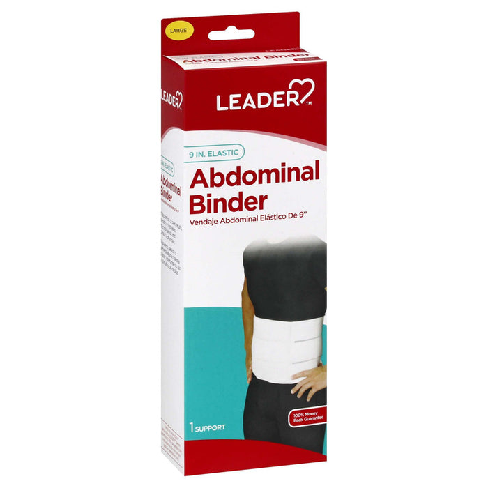 Leader Abdominal Binder 9" Elastic - White