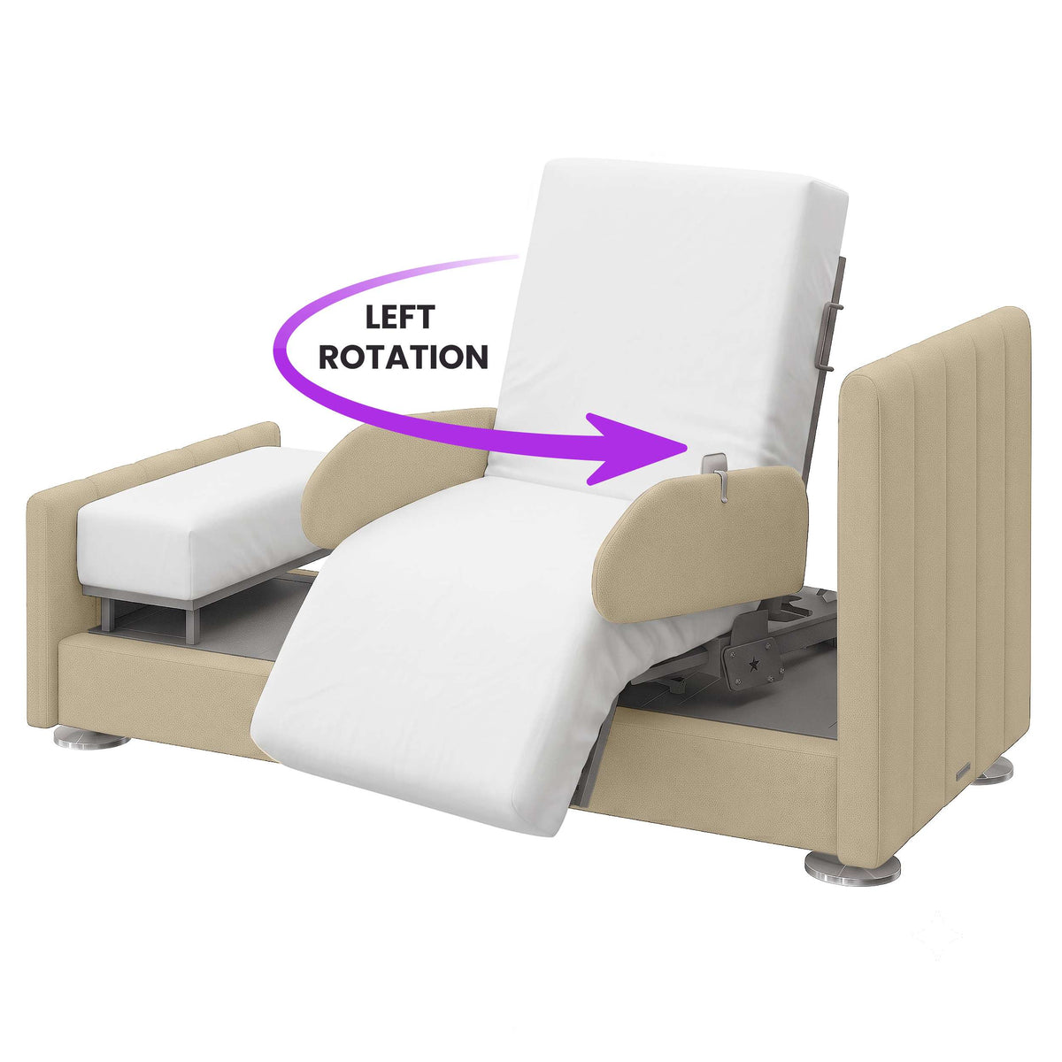 Rotating Hospital Bed, Full Electric Sit To Stand Lift Medical Bed