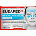 Sudafed PE Head Congestion + Mucus Relief Decongestant - 24 Tablets