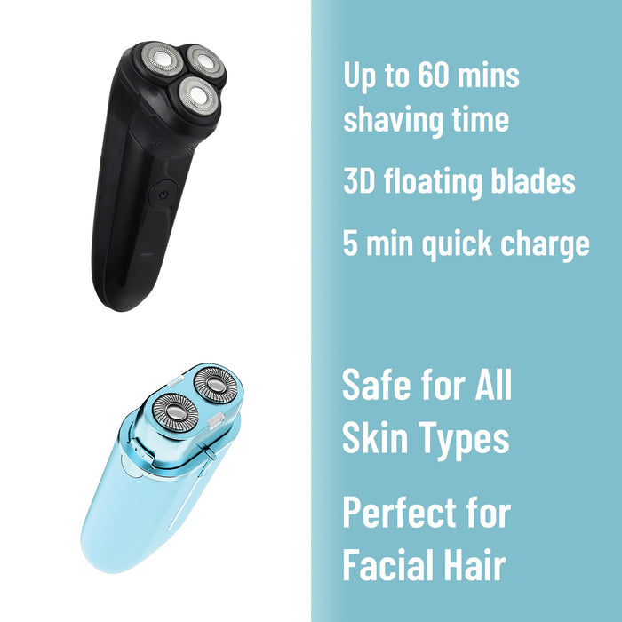 Pursonic Mario Lopez Men's Electric Shaver Bundle: Rechargeable & Painless