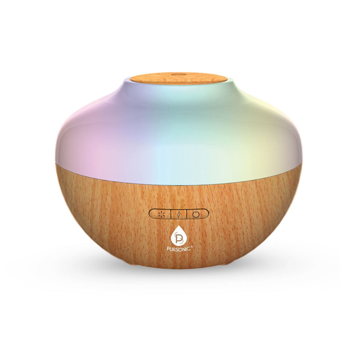 Pursonic Aromatherapy Diffuser: 300ml Top 3 Oils 2 Mist Settings 7 Lights