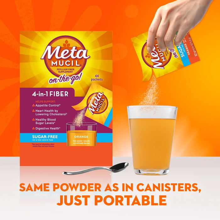 Metamucil Sugar-Free Psyllium Husk Fiber Powder Orange