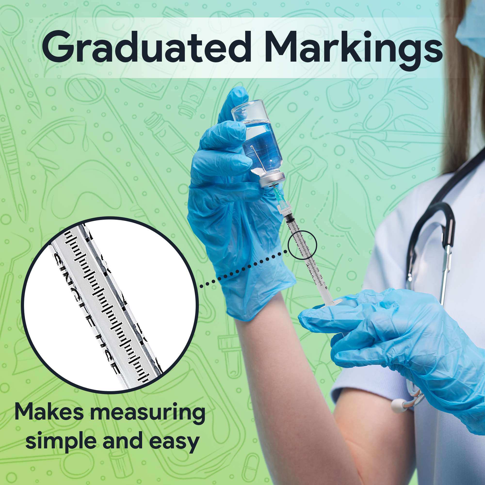 FifthPulse Disposable Luer Lock Syringes Without Needle