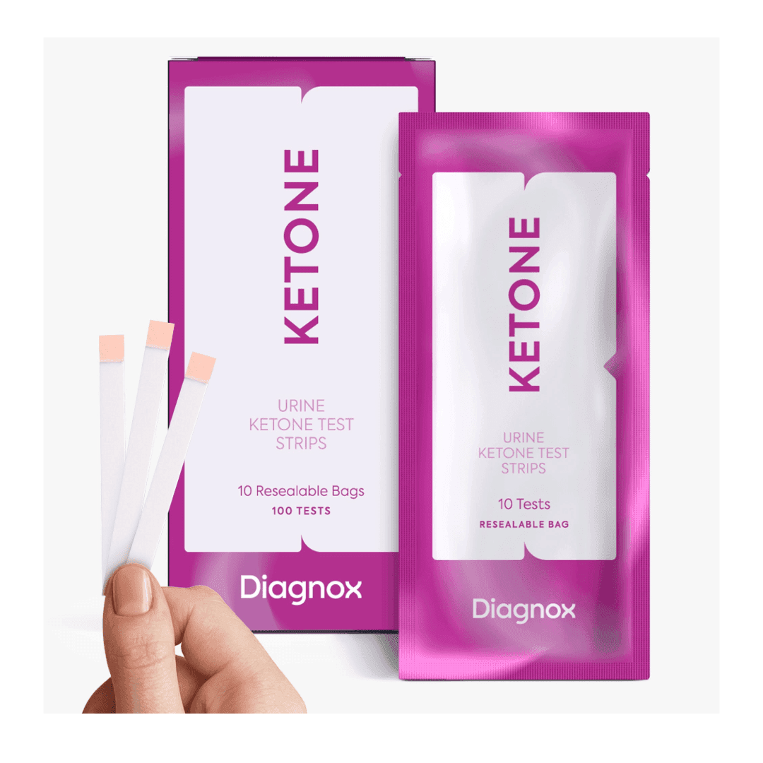 Diagnox Keto Strips Urine Test Kit 100 Ketone Strips for Keto & Low-Carb