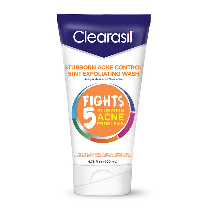 Clearasil Stubborn Acne Control 5-In-1 Exfoliating Wash