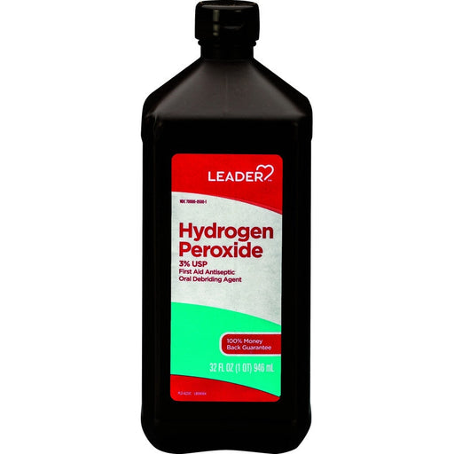 Leader Hydrogen Peroxide 3% Solution - 32 Oz