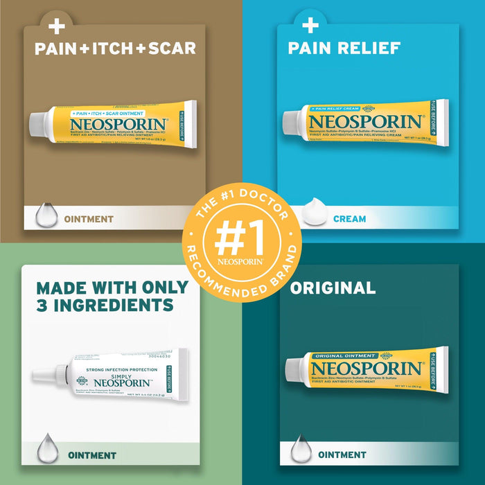 Neosporin + Pain + Itch + Scar First Aid Antibiotic Ointment - 1 Oz - Shop Home Med