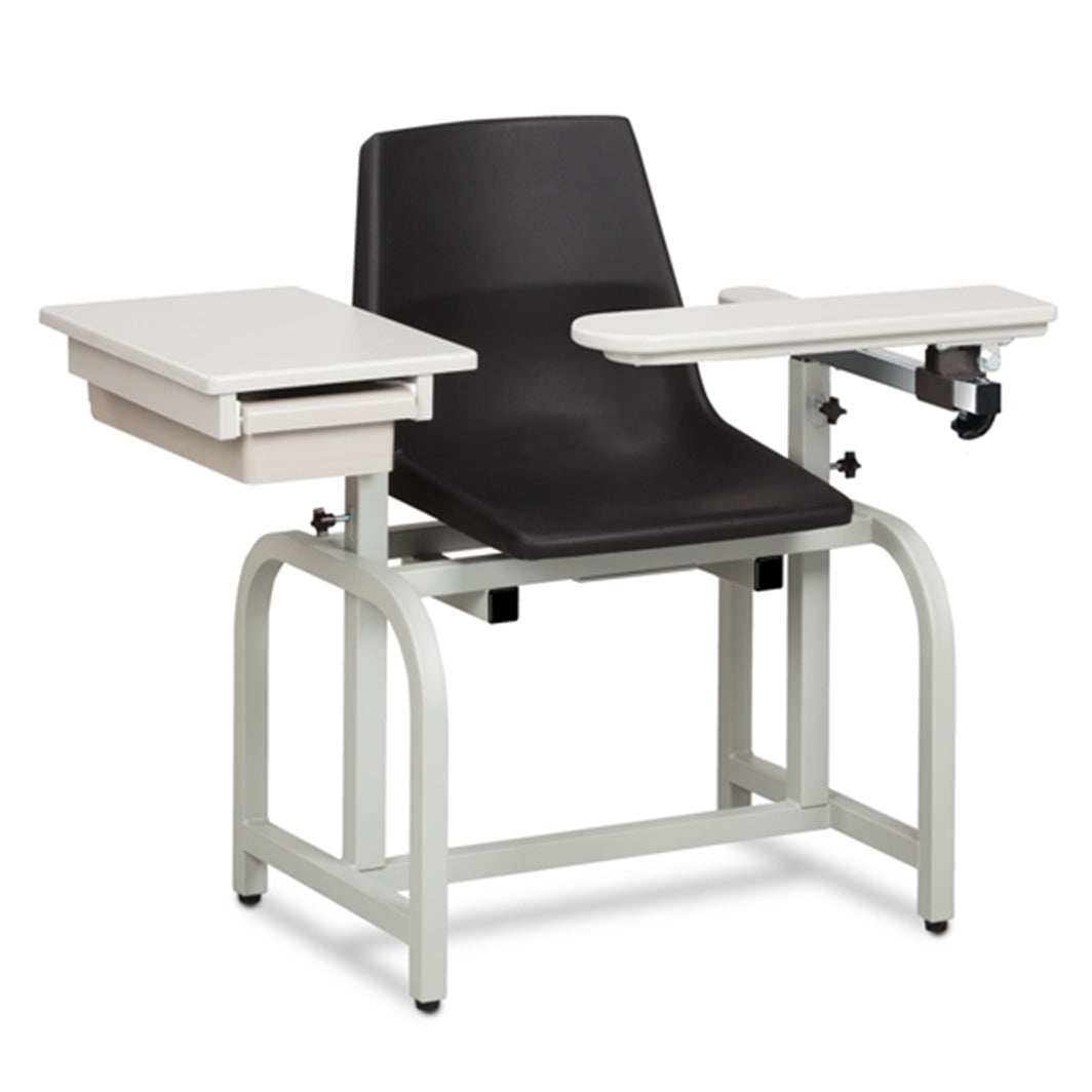 Clinton Standard Lab Series Blood Draw Chair with Flip Arm and Drawer
