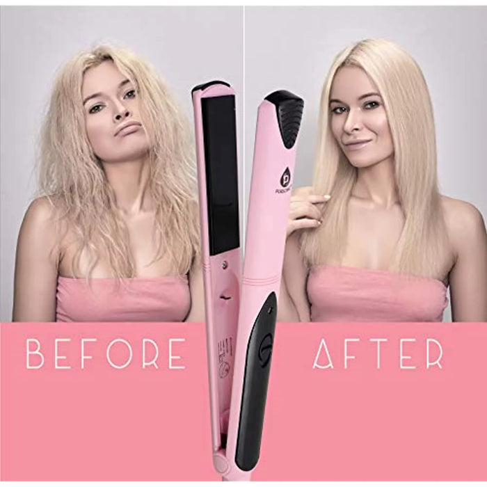 Pursonic Professional Salon Quality Flat Iron Hair Straightener With A Free Travel Straightener