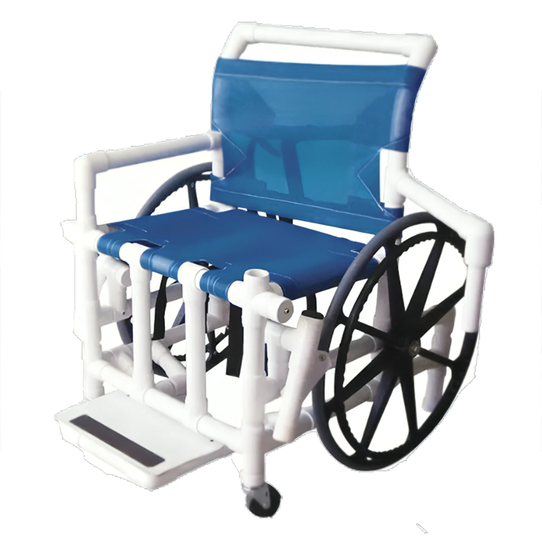 Silla de acceso a la piscina Aqua Creek con asiento de malla