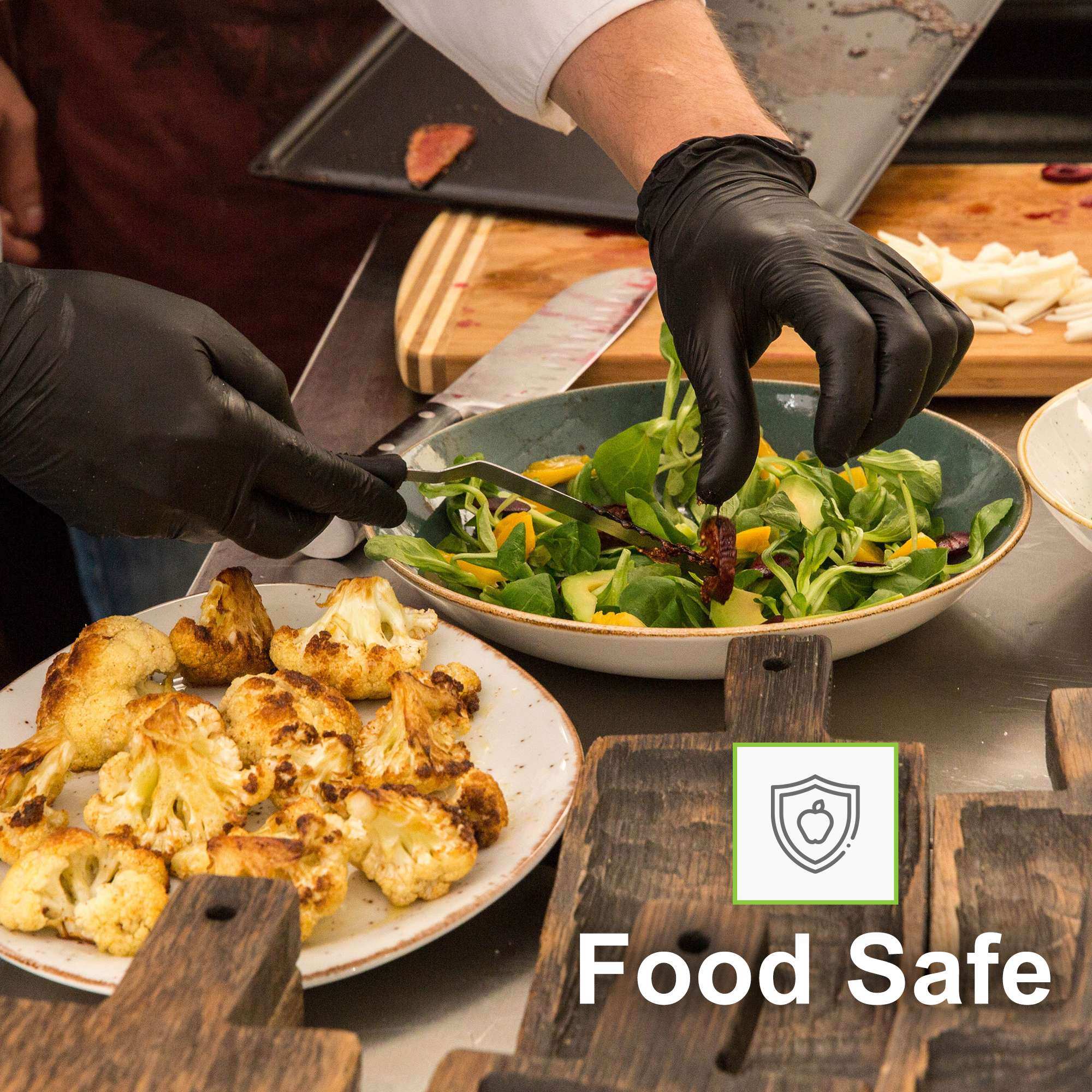 FifthPulse Biodegradable Gloves Latex-Free Powder Free Medical Exam Black