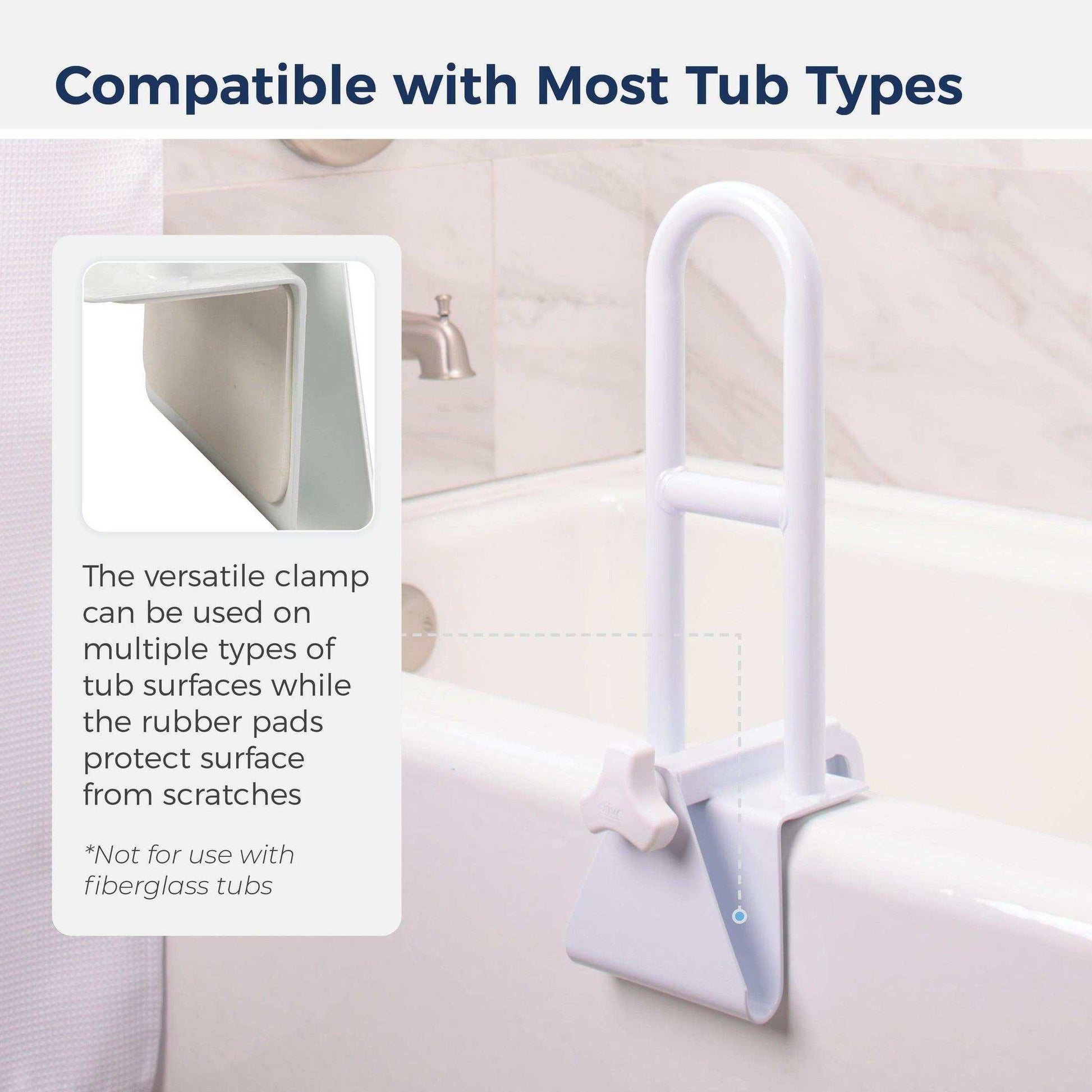 Drive Medical Bathtub Shower Grab Bar Safety Rail Parallel - Shop Home Med