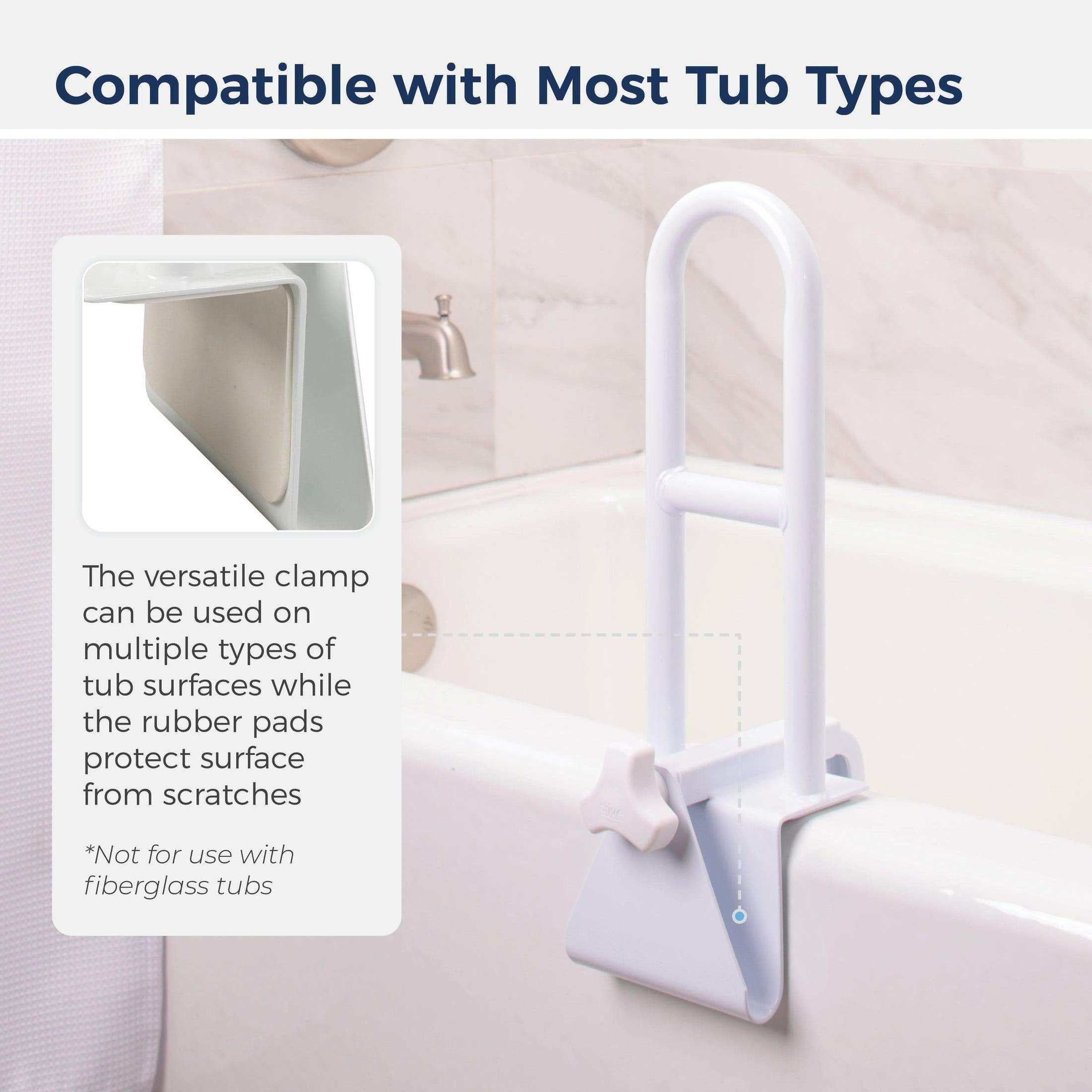 Drive Medical Bathtub Shower Grab Bar Safety Rail Parallel - Shop Home Med