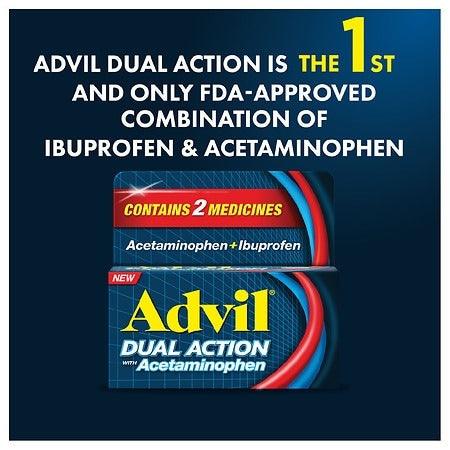 Advil Dual Action Coated Tablets, Acetaminophen + Ibuprofen - Shop Home Med