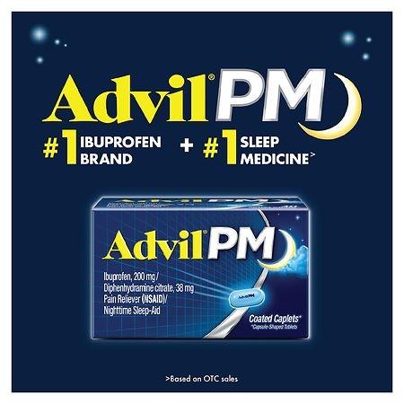 Advil PM Liqui-Gels Pain Reliever/Nighttime Sleep Aid Liquid Filled Capsules Ibuprofen - 80 ct. - Shop Home Med