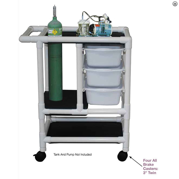 MJM International PVC Emergency Crash Specialty Cart and Shelving System