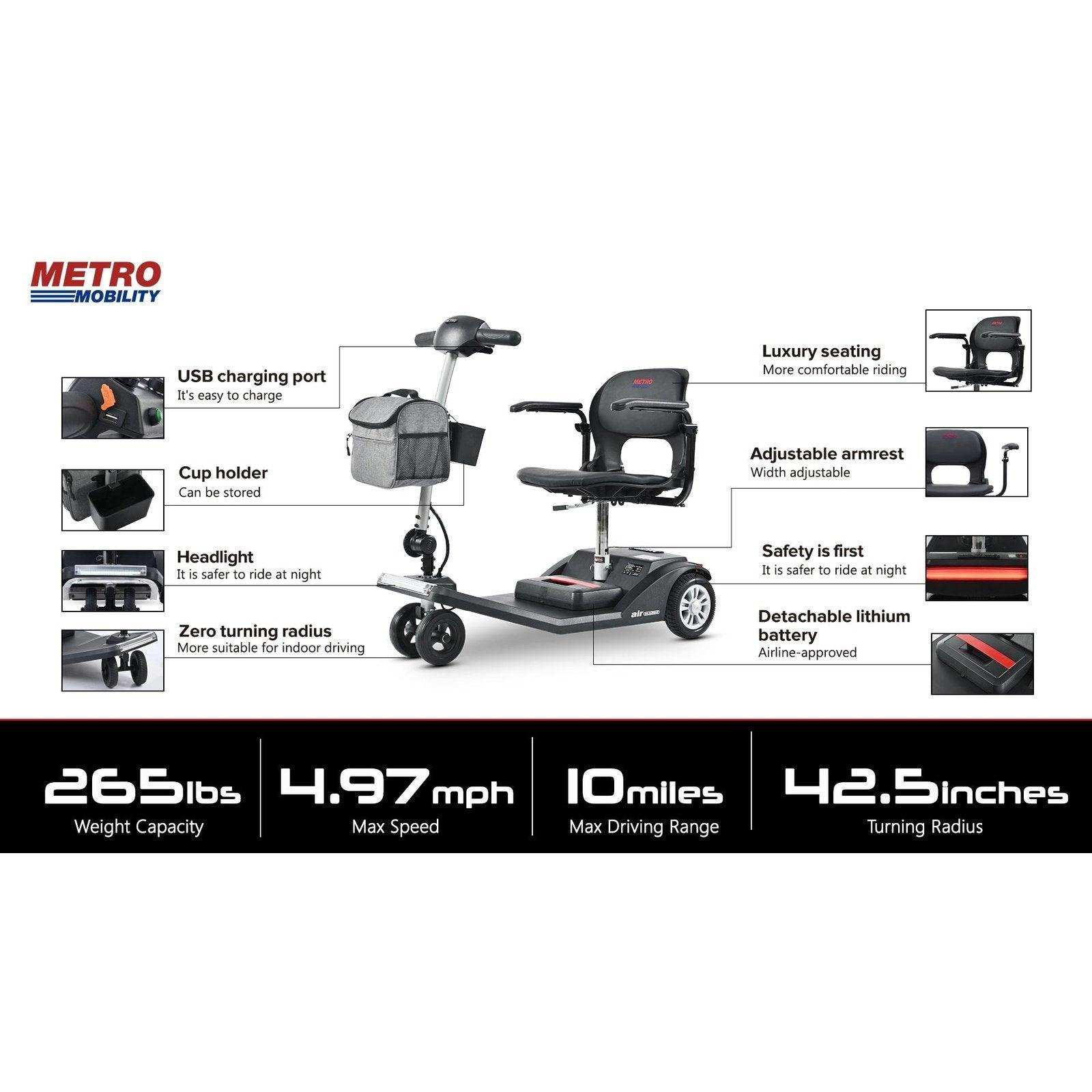 Metro Mobility Air Classic Foldable Scooter - Shop Home Med