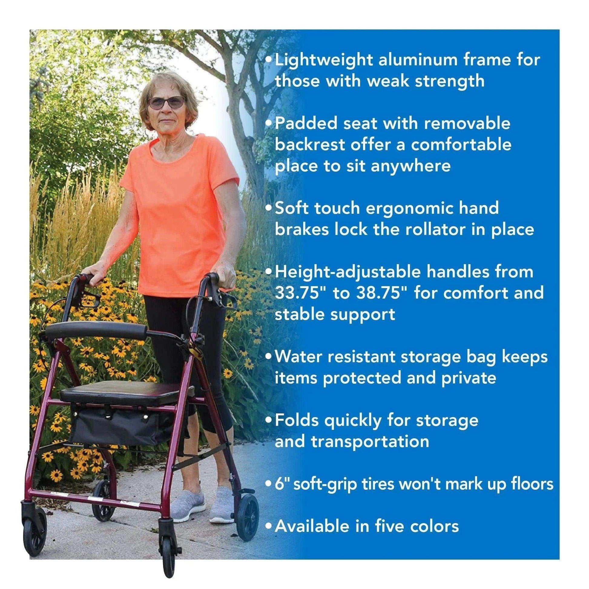 ProHeal Aluminum Rollator - Shop Home Med