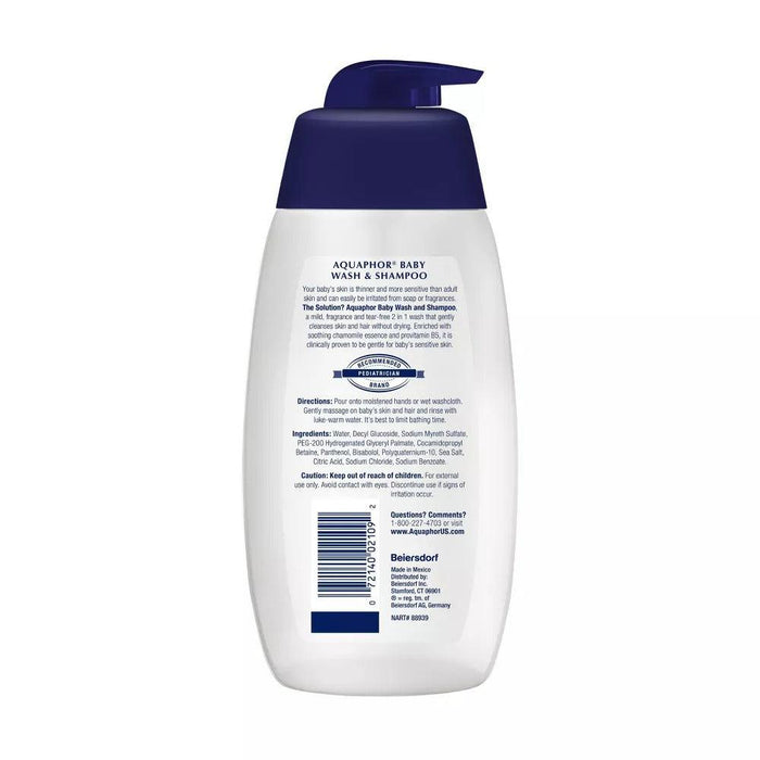Aquaphor Baby Wash and Shampoo Tear-free & Mild for Sensitive Skin - 16.9 fl oz - Shop Home Med