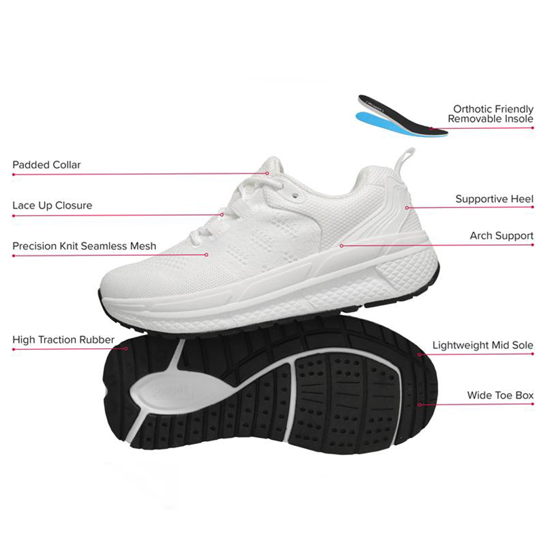 Propet Footwear Ultra Women's Double Depth Walking Sneaker Diabetic and Orthotic Friendly