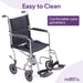 Astra Transport Chair 17" Silver Vein 250lb Wt-Cap. With Nylon Seat - Shop Home Med