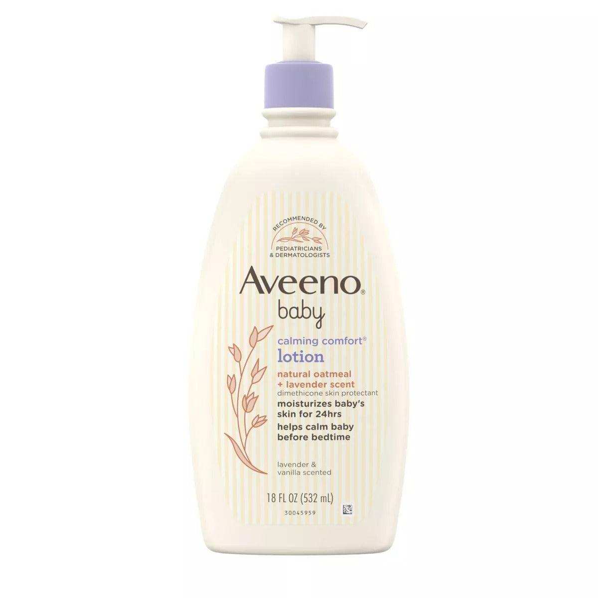Aveeno Baby Calming Comfort Moisturizing Body Lotion, Lavender & Vanilla Scents - 18oz - Shop Home Med