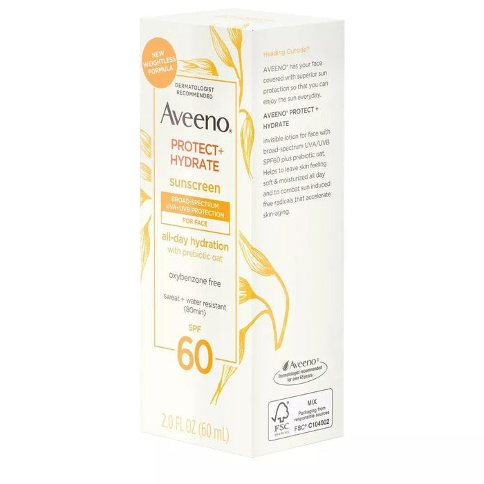 Aveeno Protect + Hydrate Broad Spectrum Face Sunscreen Lotion SPF60 - 3 Oz - Shop Home Med