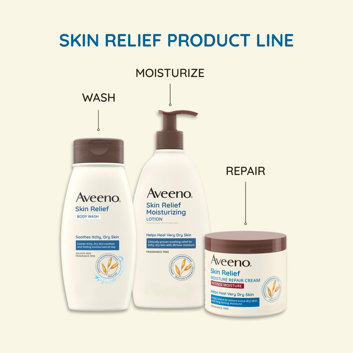 Aveeno Skin Relief Moisturizing Body Lotion with Oat & Shea Butter for Very Dry Skin - 12oz - Shop Home Med