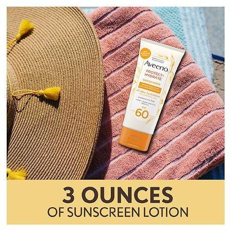 Aveeno Sunscreen Protect + Hydrate Broad Spectrum Body Lotion SPF60 - 3 Oz - Shop Home Med