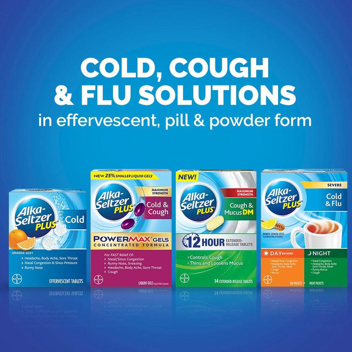 Alka-Seltzer Plus Powermax Cold & Flu Night Liquid Gels - 24 Count - Shop Home Med