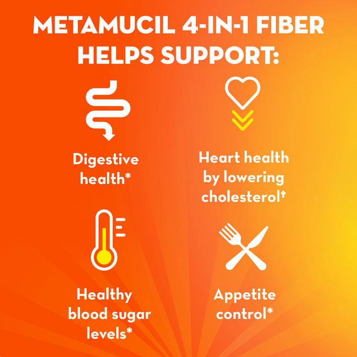 Metamucil Sugar-Free Psyllium Husk Fiber Powder Orange