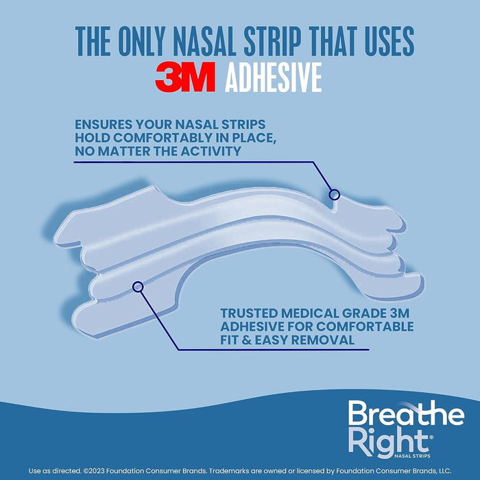 Breathe Right Original Clear Nasal Strips Large