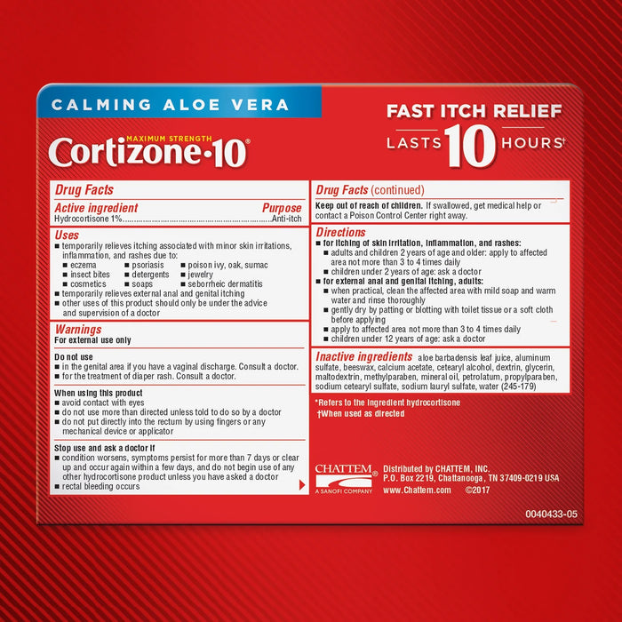 Cortizone 10 Maximum Strength Ultra Soothing Anti-Itch Cream