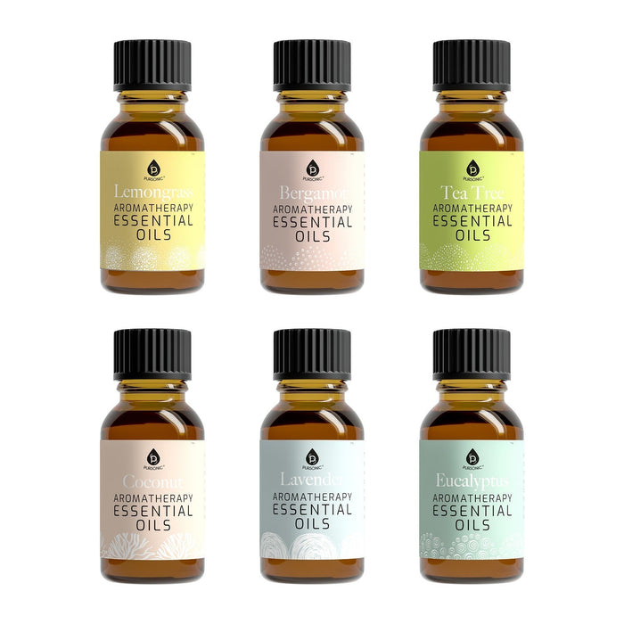 Pursonic 100% Pure Essential Oil Blends & Aromatherapy Oils Set - 6 Varieties