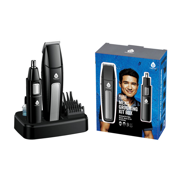 Pursonic Mario Lopez 10-Piece Men's Grooming Kit Hair Beard Nose Ear