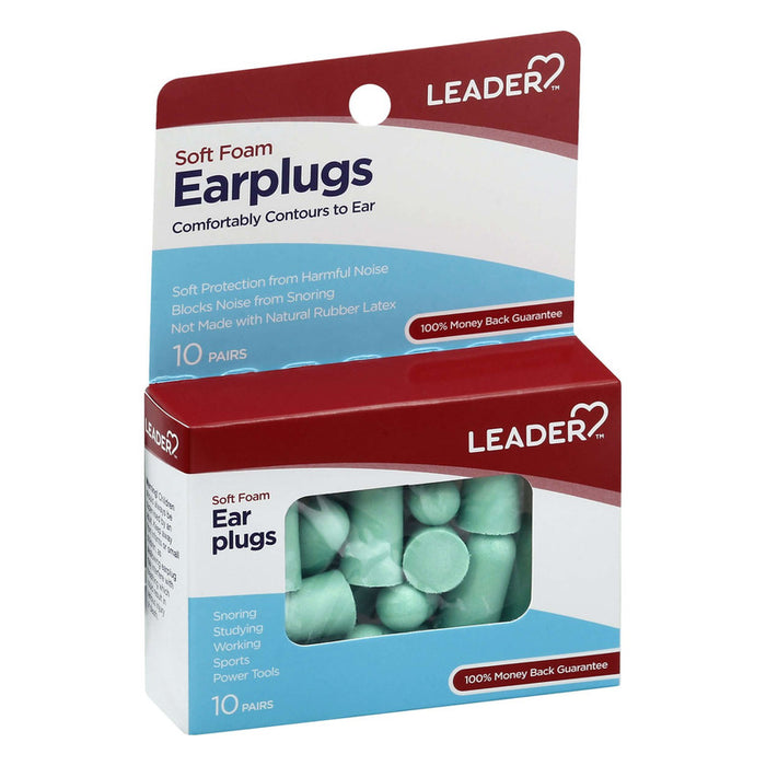 Leader Tm Earplugs Soft Foam 20 Ct , Each