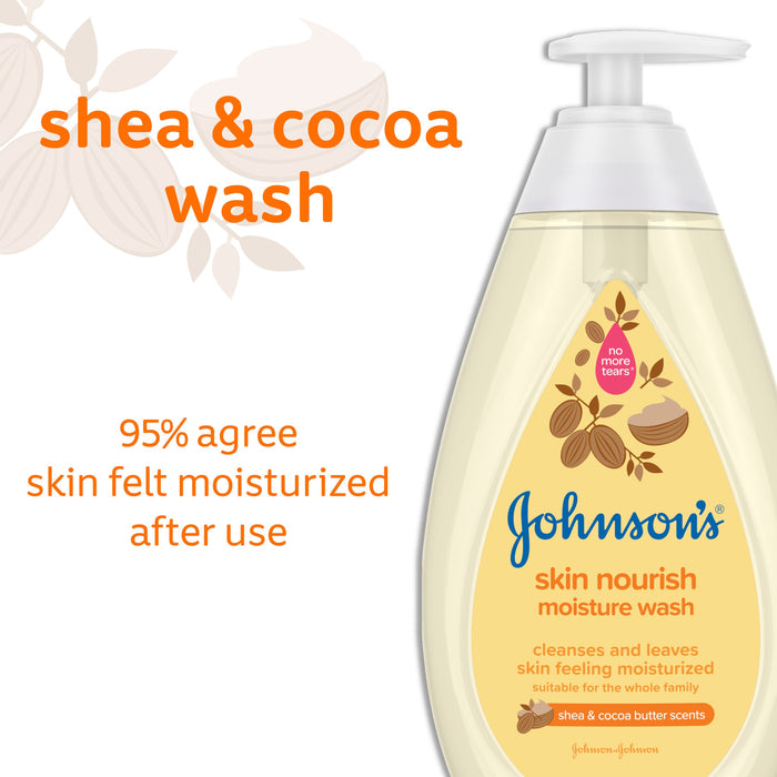 Johnson's Baby Skin Nourish Moisture Body Wash Shea & Cocoa Butter - 20.3 oz