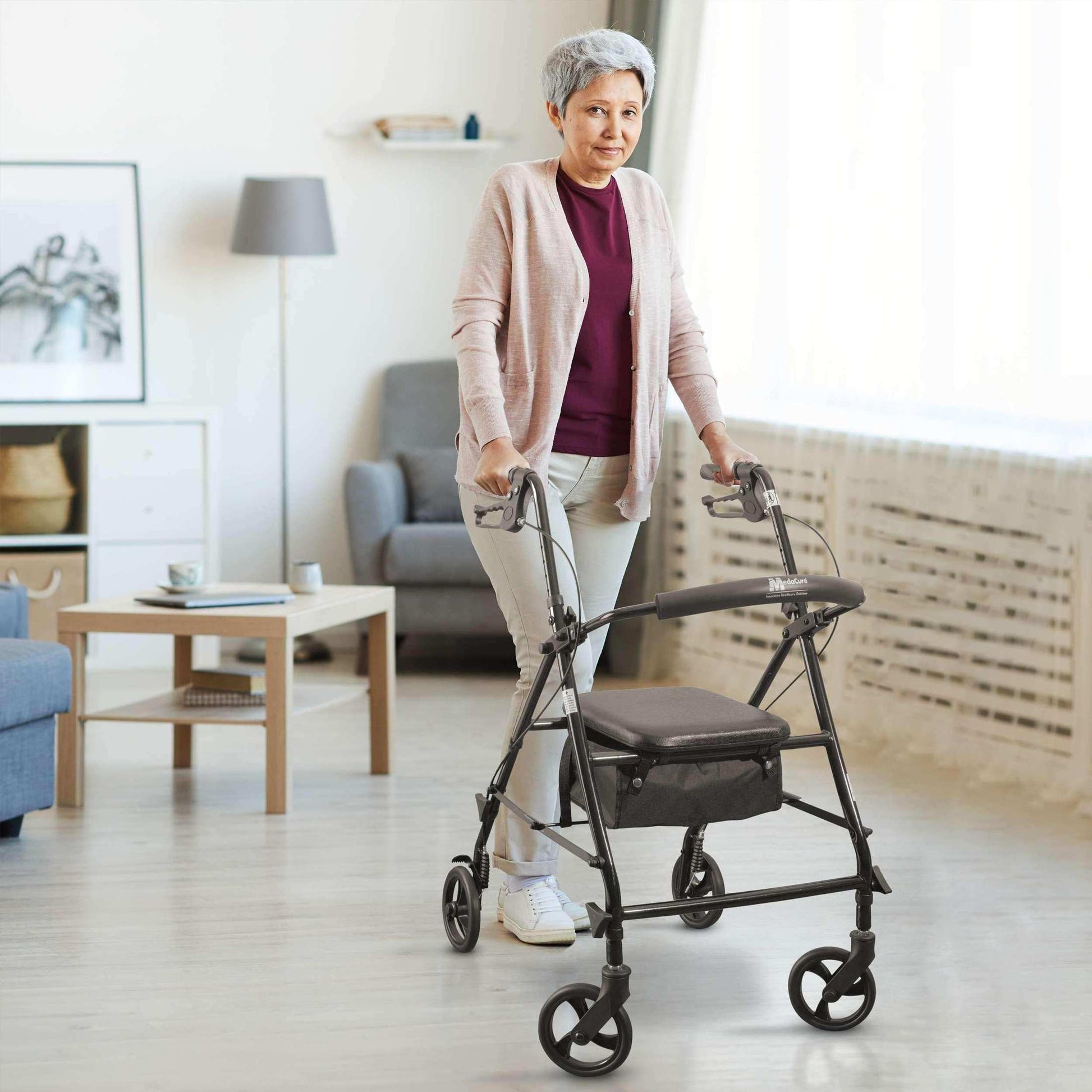 Medacure Steel Rollator Walker with Seat - Shop Home Med