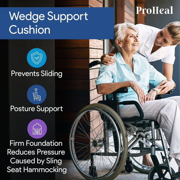 Bariatric Gel Wedge Wheelchair Seat Cushion For Pressure Relief, Prevents Sliding - Shop Home Med