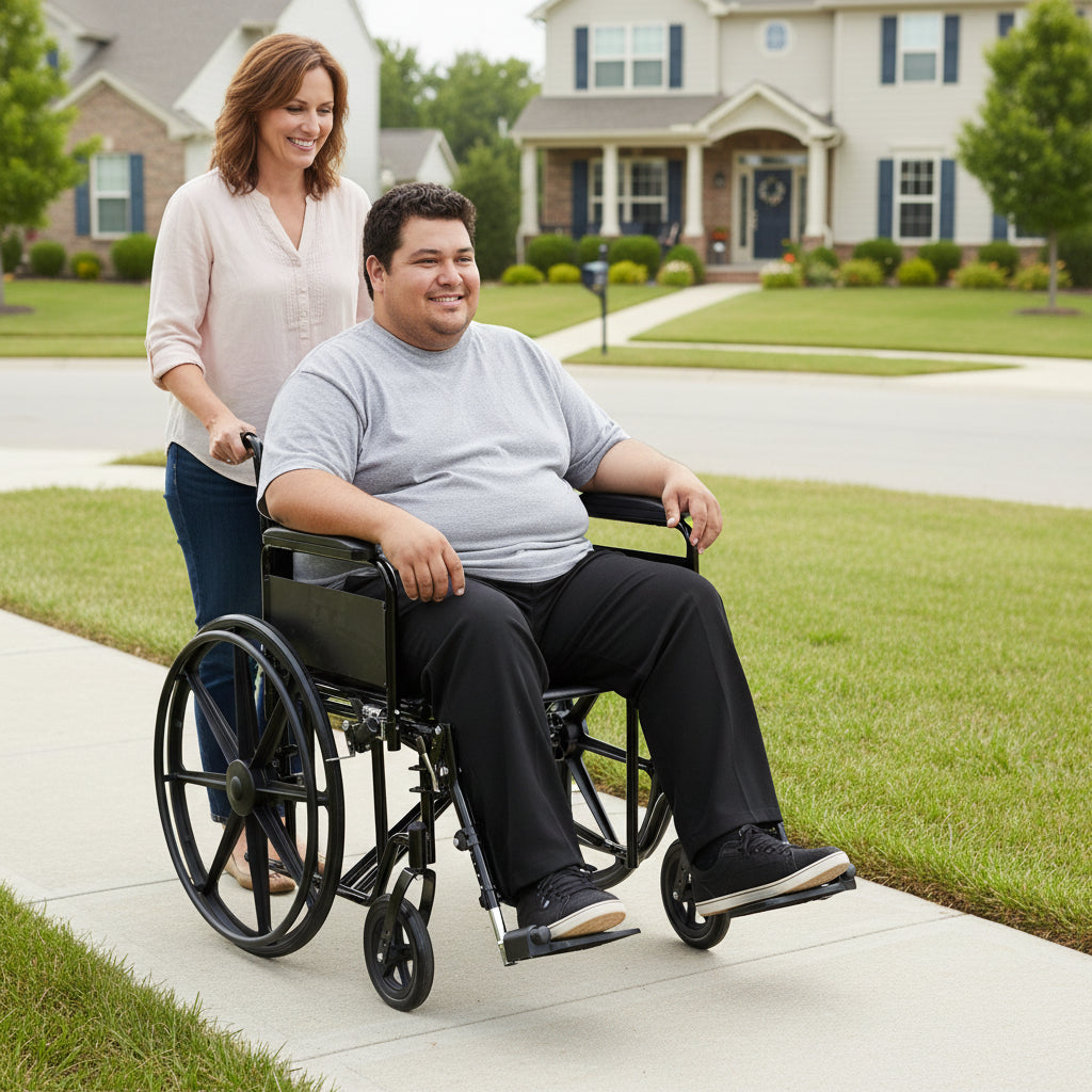 Bariatric Heavy-Duty Bariatric Wheelchair Elevated Leg Rest